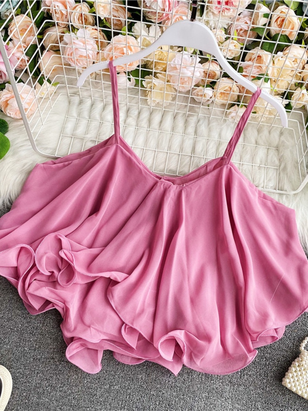 Ruffled Flowy Cami - Picture 3 of 14